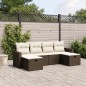 vidaXL 6-tlg. Garten-Sofagarnitur mit Kissen Braun Poly Rattan vidaXL 6-tlg. Garten-Sofagarnitur mit Kissen Braun Poly Rattan
