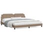 vidaXL Bettgestell mit Kopfteil Cappuccino-Braun 200x200 cm Kunstleder vidaXL Bettgestell mit Kopfteil Cappuccino-Braun 200x200 cm Kunstleder