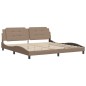 vidaXL Bettgestell mit Kopfteil Cappuccino-Braun 200x200 cm Kunstleder vidaXL Bettgestell mit Kopfteil Cappuccino-Braun 200x200 cm Kunstleder