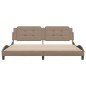 vidaXL Bettgestell mit Kopfteil Cappuccino-Braun 200x200 cm Kunstleder vidaXL Bettgestell mit Kopfteil Cappuccino-Braun 200x200 cm Kunstleder