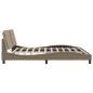 vidaXL Bettgestell mit Kopfteil Cappuccino-Braun 200x200 cm Kunstleder vidaXL Bettgestell mit Kopfteil Cappuccino-Braun 200x200 cm Kunstleder