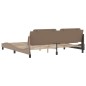 vidaXL Bettgestell mit Kopfteil Cappuccino-Braun 200x200 cm Kunstleder vidaXL Bettgestell mit Kopfteil Cappuccino-Braun 200x200 cm Kunstleder