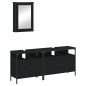 vidaXL 3-tlg. Badmöbel-Set Schwarz Holzwerkstoff vidaXL 3-tlg. Badmöbel-Set Schwarz Holzwerkstoff