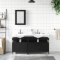 vidaXL 3-tlg. Badmöbel-Set Schwarz Holzwerkstoff vidaXL 3-tlg. Badmöbel-Set Schwarz Holzwerkstoff
