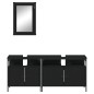 vidaXL 3-tlg. Badmöbel-Set Schwarz Holzwerkstoff vidaXL 3-tlg. Badmöbel-Set Schwarz Holzwerkstoff