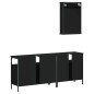 vidaXL 3-tlg. Badmöbel-Set Schwarz Holzwerkstoff vidaXL 3-tlg. Badmöbel-Set Schwarz Holzwerkstoff