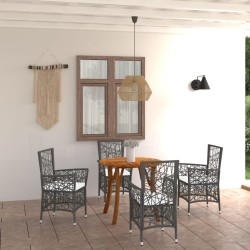 5-tlg. Garten-Essgruppe Braun