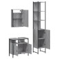 vidaXL 3-tlg. Badmöbel-Set Grau Sonoma Holzwerkstoff vidaXL 3-tlg. Badmöbel-Set Grau Sonoma Holzwerkstoff