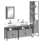 vidaXL 4-tlg. Badmöbel-Set Grau Sonoma Holzwerkstoff vidaXL 4-tlg. Badmöbel-Set Grau Sonoma Holzwerkstoff