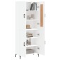 Highboard Weiß 69,5x34x180 cm Holzwerkstoff Highboard Weiß 69,5x34x180 cm Holzwerkstoff
