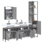 vidaXL 4-tlg. Badmöbel-Set Grau Sonoma Holzwerkstoff vidaXL 4-tlg. Badmöbel-Set Grau Sonoma Holzwerkstoff
