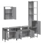 vidaXL 4-tlg. Badmöbel-Set Grau Sonoma Holzwerkstoff vidaXL 4-tlg. Badmöbel-Set Grau Sonoma Holzwerkstoff