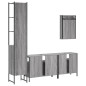 vidaXL 4-tlg. Badmöbel-Set Grau Sonoma Holzwerkstoff vidaXL 4-tlg. Badmöbel-Set Grau Sonoma Holzwerkstoff