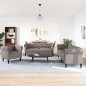 vidaXL 3-tlg. Sofagarnitur Taupe Stoff vidaXL 3-tlg. Sofagarnitur Taupe Stoff