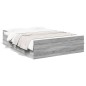 vidaXL Bettgestell mit Schubladen Grau Sonoma 135x190 cm Holzwerkstoff vidaXL Bettgestell mit Schubladen Grau Sonoma 135x190 cm Holzwerkstoff
