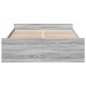 vidaXL Bettgestell mit Schubladen Grau Sonoma 135x190 cm Holzwerkstoff vidaXL Bettgestell mit Schubladen Grau Sonoma 135x190 cm Holzwerkstoff