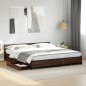 vidaXL Bettgestell mit Schubladen Braun Eichen-Optik 200x200 cm vidaXL Bettgestell mit Schubladen Braun Eichen-Optik 200x200 cm