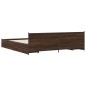 vidaXL Bettgestell mit Schubladen Braun Eichen-Optik 200x200 cm vidaXL Bettgestell mit Schubladen Braun Eichen-Optik 200x200 cm
