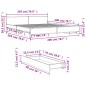 vidaXL Bettgestell mit Schubladen Braun Eichen-Optik 200x200 cm vidaXL Bettgestell mit Schubladen Braun Eichen-Optik 200x200 cm