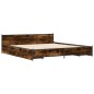 vidaXL Bettgestell mit Schubladen Räuchereiche 200x200cm Holzwerkstoff vidaXL Bettgestell mit Schubladen Räuchereiche 200x200cm Holzwerkstoff