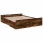 vidaXL Bettgestell mit Schubladen Räuchereiche 140x200cm Holzwerkstoff vidaXL Bettgestell mit Schubladen Räuchereiche 140x200cm Holzwerkstoff