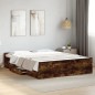 vidaXL Bettgestell mit Schubladen Räuchereiche 140x200cm Holzwerkstoff vidaXL Bettgestell mit Schubladen Räuchereiche 140x200cm Holzwerkstoff