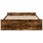 vidaXL Bettgestell mit Schubladen Räuchereiche 140x200cm Holzwerkstoff vidaXL Bettgestell mit Schubladen Räuchereiche 140x200cm Holzwerkstoff