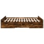 vidaXL Bettgestell mit Schubladen Räuchereiche 140x200cm Holzwerkstoff vidaXL Bettgestell mit Schubladen Räuchereiche 140x200cm Holzwerkstoff