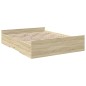 vidaXL Bettgestell mit Schubladen Sonoma-Eiche 140x200cm Holzwerkstoff vidaXL Bettgestell mit Schubladen Sonoma-Eiche 140x200cm Holzwerkstoff