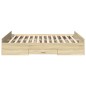 vidaXL Bettgestell mit Schubladen Sonoma-Eiche 140x200cm Holzwerkstoff vidaXL Bettgestell mit Schubladen Sonoma-Eiche 140x200cm Holzwerkstoff