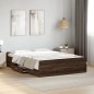 vidaXL Bettgestell mit Schubladen Braun Eichen-Optik 120x200 cm vidaXL Bettgestell mit Schubladen Braun Eichen-Optik 120x200 cm