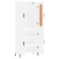 Highboard Weiß 69,5x34x180 cm Holzwerkstoff Highboard Weiß 69,5x34x180 cm Holzwerkstoff