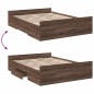 vidaXL Bettgestell mit Schubladen Braun Eichen-Optik 120x200 cm vidaXL Bettgestell mit Schubladen Braun Eichen-Optik 120x200 cm