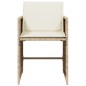 vidaXL Gartenstühle mit Kissen 4 Stk. Beige Poly Rattan vidaXL Gartenstühle mit Kissen 4 Stk. Beige Poly Rattan
