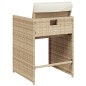 vidaXL Gartenstühle mit Kissen 4 Stk. Beige Poly Rattan vidaXL Gartenstühle mit Kissen 4 Stk. Beige Poly Rattan