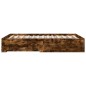 vidaXL Bettgestell mit Schubladen Räuchereiche 135x190cm Holzwerkstoff vidaXL Bettgestell mit Schubladen Räuchereiche 135x190cm Holzwerkstoff