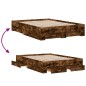 vidaXL Bettgestell mit Schubladen Räuchereiche 135x190cm Holzwerkstoff vidaXL Bettgestell mit Schubladen Räuchereiche 135x190cm Holzwerkstoff