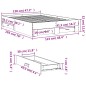 vidaXL Bettgestell mit Schubladen Räuchereiche 120x190cm Holzwerkstoff vidaXL Bettgestell mit Schubladen Räuchereiche 120x190cm Holzwerkstoff