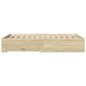 vidaXL Bettgestell mit Schubladen Sonoma-Eiche 120x190cm Holzwerkstoff vidaXL Bettgestell mit Schubladen Sonoma-Eiche 120x190cm Holzwerkstoff
