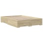 vidaXL Bettgestell mit Schubladen Sonoma-Eiche 120x190cm Holzwerkstoff vidaXL Bettgestell mit Schubladen Sonoma-Eiche 120x190cm Holzwerkstoff