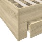 vidaXL Bettgestell mit Schubladen Sonoma-Eiche 120x190cm Holzwerkstoff vidaXL Bettgestell mit Schubladen Sonoma-Eiche 120x190cm Holzwerkstoff