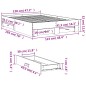 vidaXL Bettgestell mit Schubladen Sonoma-Eiche 120x190cm Holzwerkstoff vidaXL Bettgestell mit Schubladen Sonoma-Eiche 120x190cm Holzwerkstoff