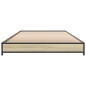 vidaXL Bettgestell Sonoma-Eiche 90x200 cm Holzwerkstoff und Metall vidaXL Bettgestell Sonoma-Eiche 90x200 cm Holzwerkstoff und Metall