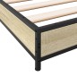 vidaXL Bettgestell Sonoma-Eiche 90x200 cm Holzwerkstoff und Metall vidaXL Bettgestell Sonoma-Eiche 90x200 cm Holzwerkstoff und Metall
