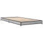 vidaXL Bettgestell Grau Sonoma 75x190 cm Holzwerkstoff und Metall vidaXL Bettgestell Grau Sonoma 75x190 cm Holzwerkstoff und Metall