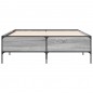 vidaXL Bettgestell Grau Sonoma 150x200 cm Holzwerkstoff und Metall vidaXL Bettgestell Grau Sonoma 150x200 cm Holzwerkstoff und Metall