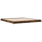 vidaXL Bettgestell Räuchereiche 200x200 cm Holzwerkstoff und Metall vidaXL Bettgestell Räuchereiche 200x200 cm Holzwerkstoff und Metall