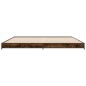 vidaXL Bettgestell Räuchereiche 200x200 cm Holzwerkstoff und Metall vidaXL Bettgestell Räuchereiche 200x200 cm Holzwerkstoff und Metall