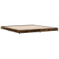 vidaXL Bettgestell Räuchereiche 200x200 cm Holzwerkstoff und Metall vidaXL Bettgestell Räuchereiche 200x200 cm Holzwerkstoff und Metall