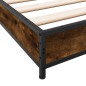 vidaXL Bettgestell Räuchereiche 200x200 cm Holzwerkstoff und Metall vidaXL Bettgestell Räuchereiche 200x200 cm Holzwerkstoff und Metall